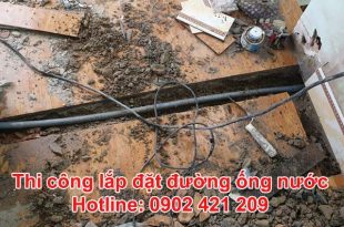 Thi công lắp đặt đường ống nước tại quận 2