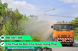 Bảng giá cho thuê xe bồn chở nước TPHCM tưới cây, rửa đường